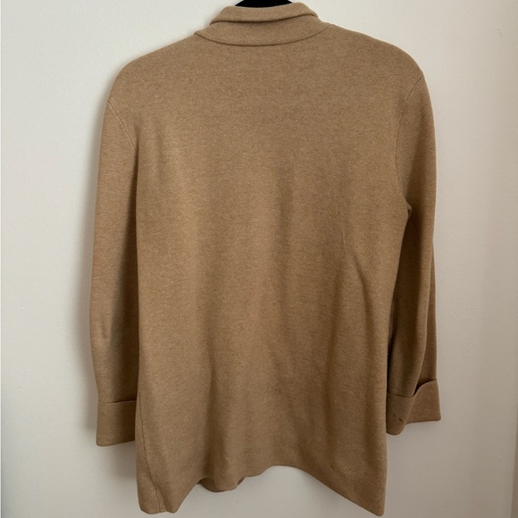 J. Crew Mercantile Tan Knit Button Front Cardigan Sweater Blazer Jacket Size M - Picture 6 of 7